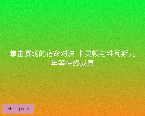 拳击赛场的宿命对决 卡灵顿与维瓦斯九年等待终成真